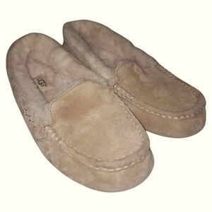UGG Women's Ansley Slipper Silkee Suede Chestnut Sz 9